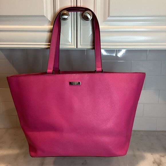 Kate Spade XL Leather Tote Bag EUC - Picture 1 of 16